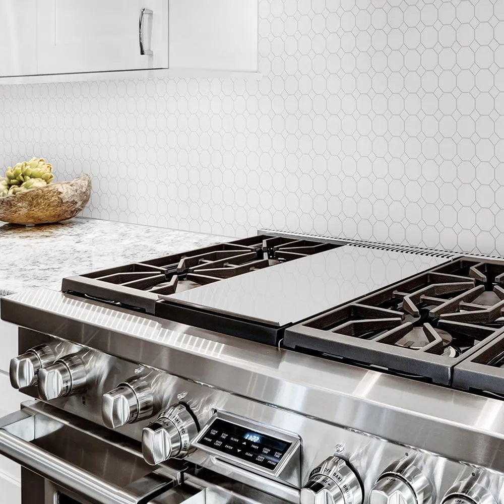 Satori Hudson Brilliant White Bistro 12-in x 12-in Matte Porcelain Hexagon Wall Tile (0.91-sq ft per Piece), photo 5 of 7