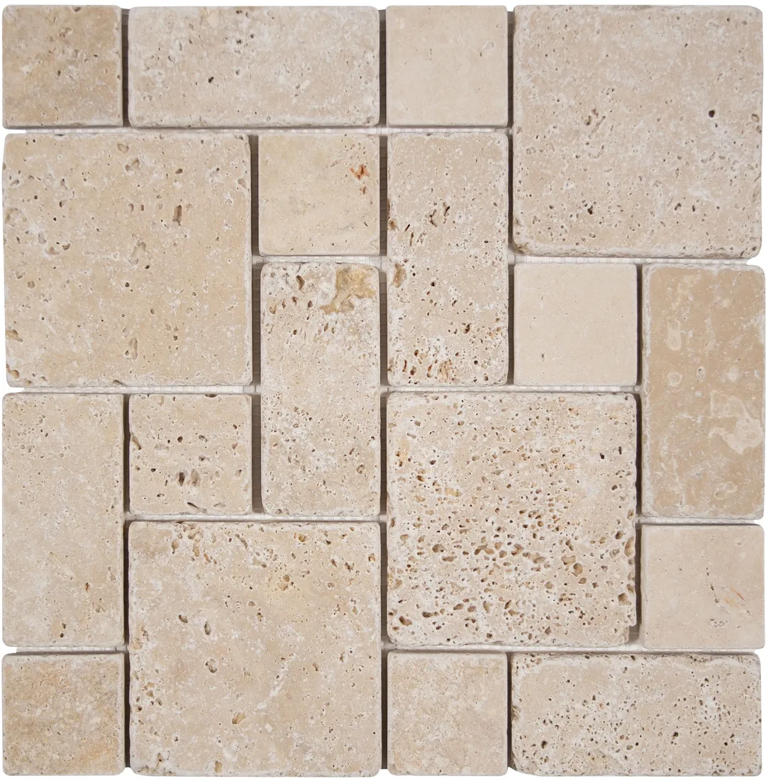 Satori Ivory Versailles 12-in x 12-in Honed Natural Stone Travertine Versailles Tile (1.001-sq ft per Piece), photo 2 of 7