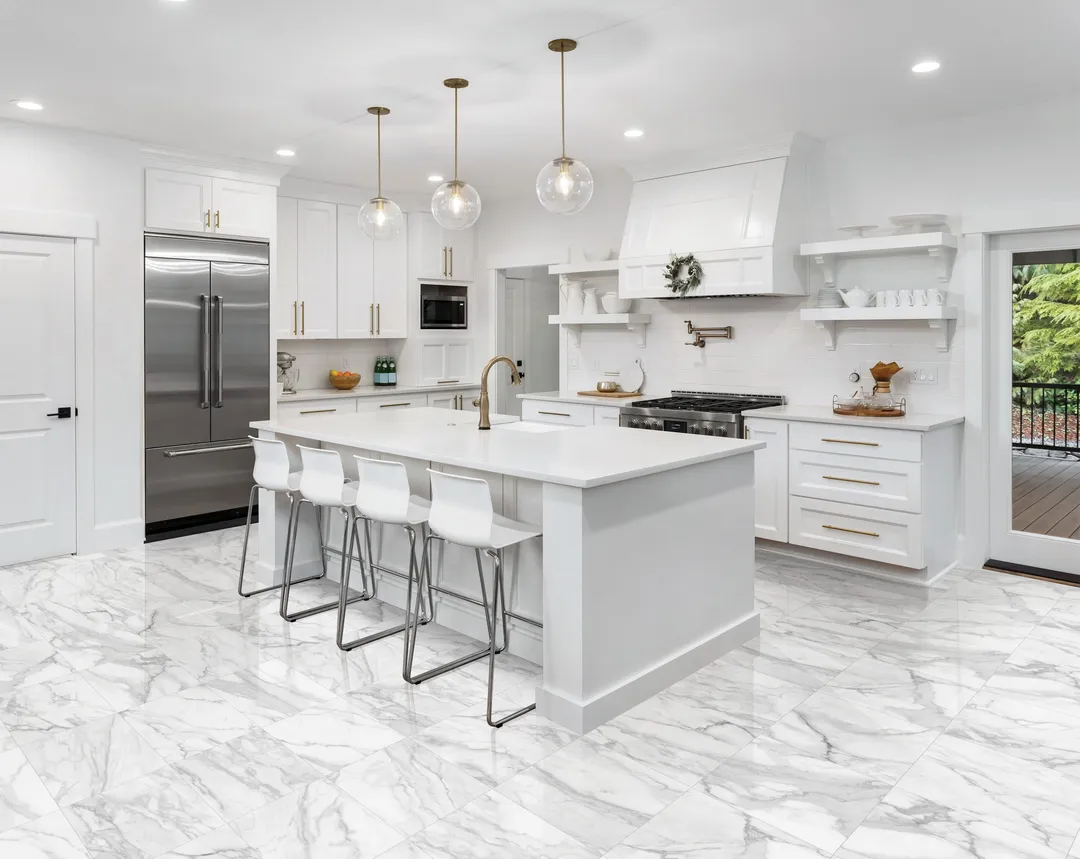 Satori Regent Statuario 24-in x 24-in Polished Porcelain Marble Look Floor and Wall Tile (3.87-sq. ft/ Piece), photo 6 of 11