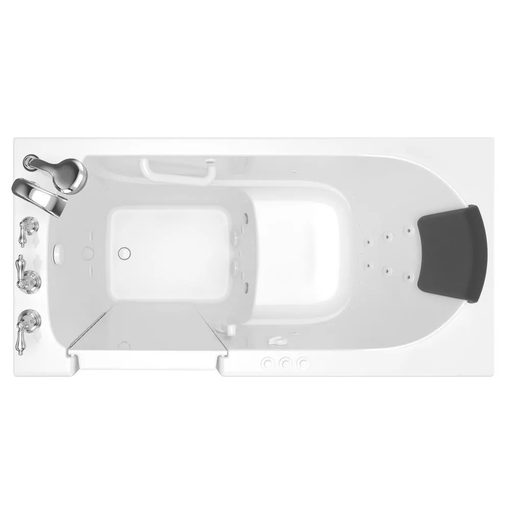 American Standard Gelcoat Premium Series 60 in. Left-Hand Walk-In Whirlpool and Air Bathtub in White, photo 3 of 22