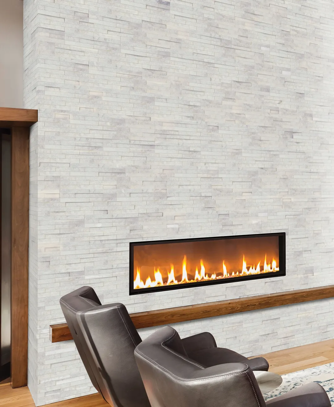 Satori Northern Arctic Ledgestone 6-in x 18-in Natural Stone Quartz Marble Look Wall Tile (3.66-sq. ft/ Carton), photo 3 of 4