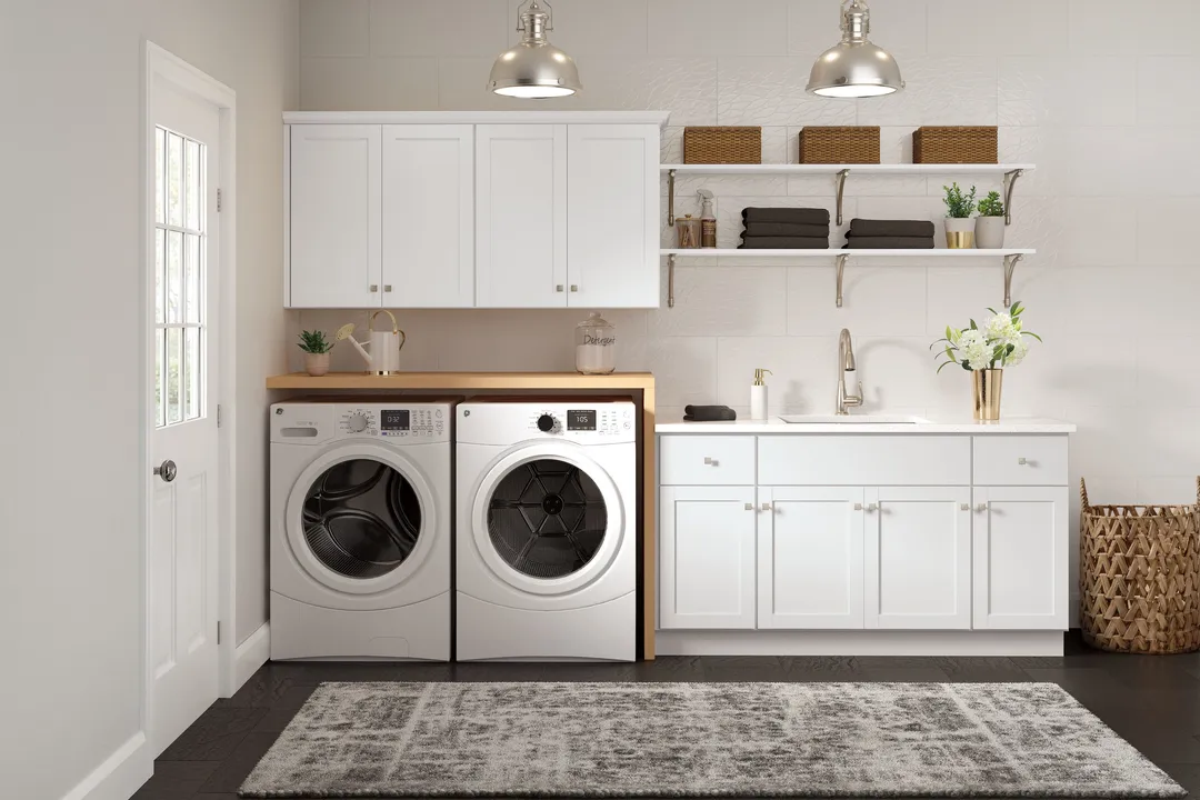 Diamond NOW Arcadia 30-in W x 30-in H x 12-in D White Wall Fully Assembled Cabinet (Recessed Panel Shaker Door Style), photo 13 of 14