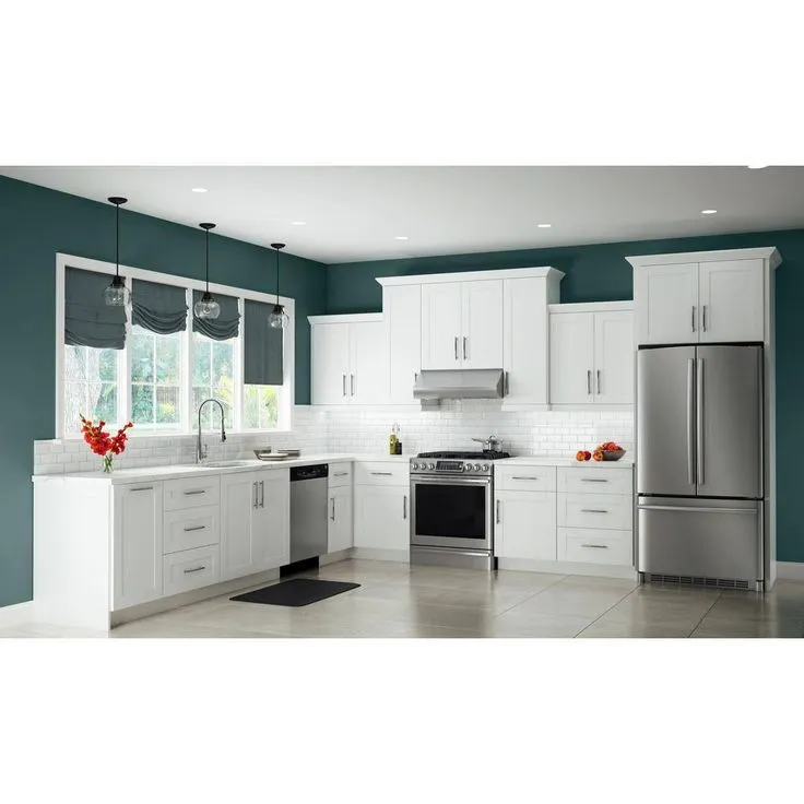 Home Decorators Collection Washington Vesper White Plywood Shaker Assembled Utility Pantry Kitchen Cabinet Soft Close R 18 in W x 24 in D x 84 in H, photo 3 of 7