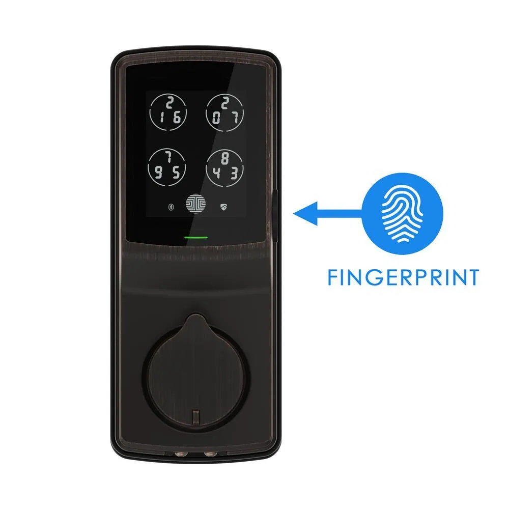 Lockly Secure Plus Satin Nickel Single-Cylinder Alarmed Deadbolt Lock with Smart Keypad, Bluetooth and 3D Fingerprint, photo 9 of 10