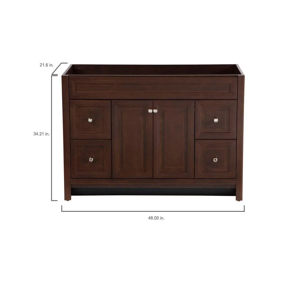 Brinkhill 48 in. W x 34 in. H x 22 in. D Bath Vanity Cabinet Only in Cognac, photo 3 of 47