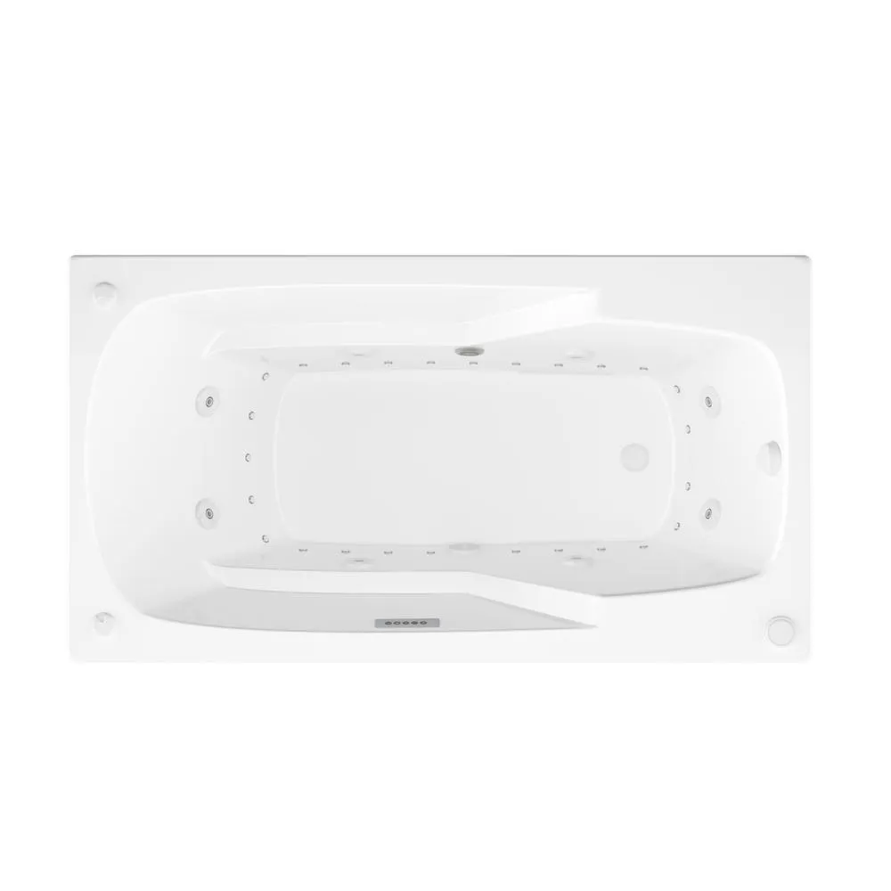 Universal Tubs Coral Diamond Series 5 ft. Left Drain Rectangular Drop-in Whirlpool and Air Bath Tub in White (32 x 59 in.), photo 2 of 20