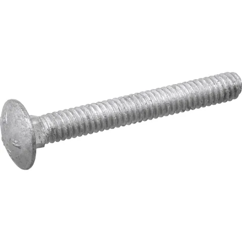 Hot-Dipped Galvanized 1/4 × 2 in Carriage Bolts (100-Pack)