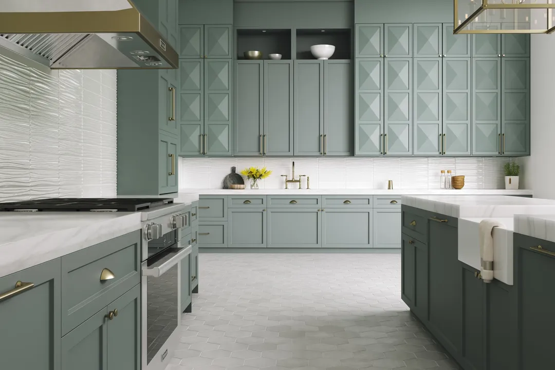 Satori Nouveau Greige 7-in x 8-in Matte Porcelain Encaustic Hexagon Floor and Wall Tile (0.28-sq. ft/ Piece), photo 5 of 12