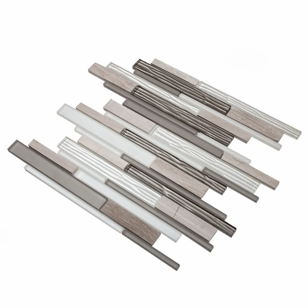 Apollo Tile (Sample) White, Gray 4-in x 4-in Polished Glass/Metal/Stone Marble Brick Look Floor and Wall Tile, photo 10 of 11