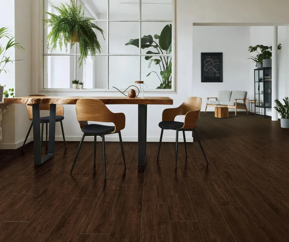 Style Selections Chestnut Oak 7-in W x 48-in L x 5.5-mm Waterproof Interlocking Luxury Vinyl Plank Flooring, 20-mil Wear Layer (18.62-sq ft Carton), photo 2 of 8