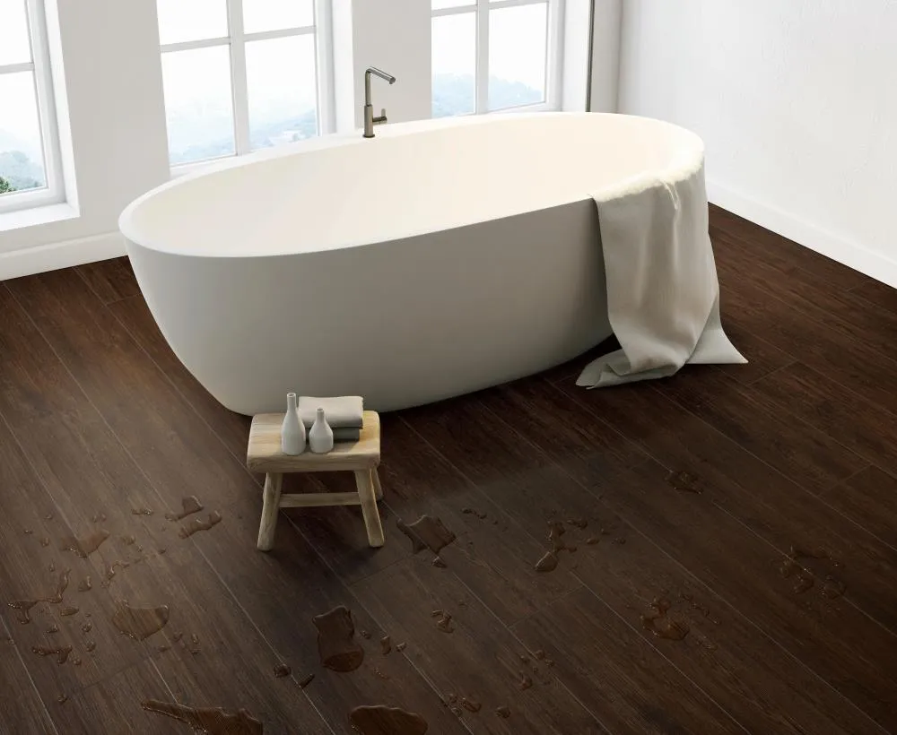 Style Selections Chestnut Oak 7-in W x 48-in L x 5.5-mm Waterproof Interlocking Luxury Vinyl Plank Flooring, 20-mil Wear Layer (18.62-sq ft Carton), photo 6 of 8