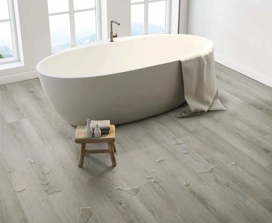 Style Selections Slate Oak 6-in W x 36-in L x 4.4-mm Thick Waterproof Interlocking Luxury Vinyl Plank Flooring, 22.17-sq ft Carton, photo 6 of 8