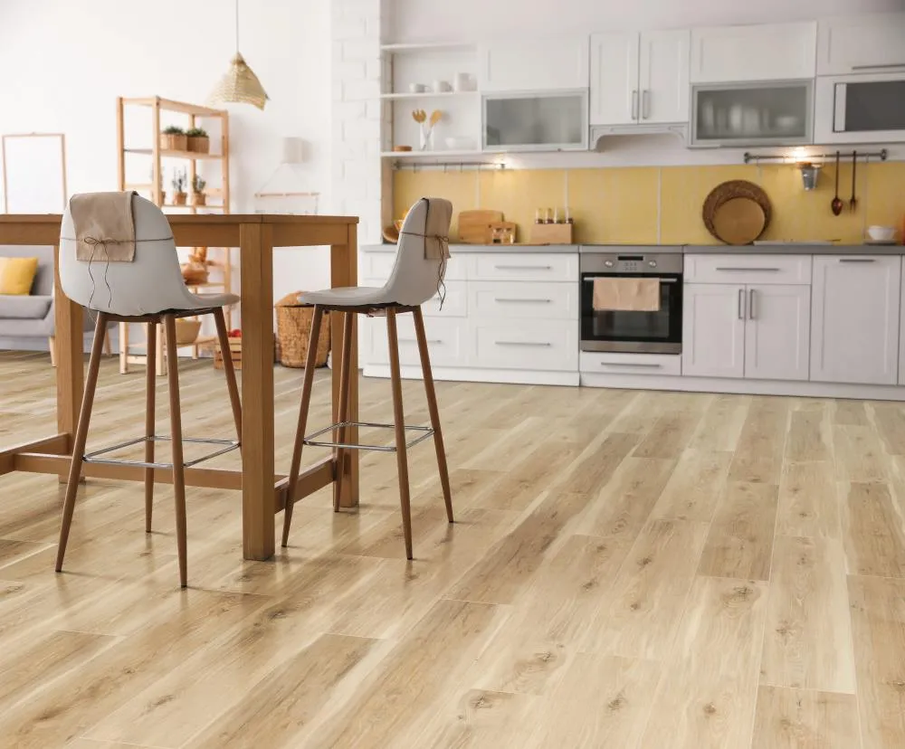 Style Selections Natural Hickory Waterproof Luxury Vinyl Plank Flooring, 7-in W x 48-in L, 5-1/2 mm Thick, 20-mil Wear Layer (18.62-sq ft Carton), photo 5 of 8