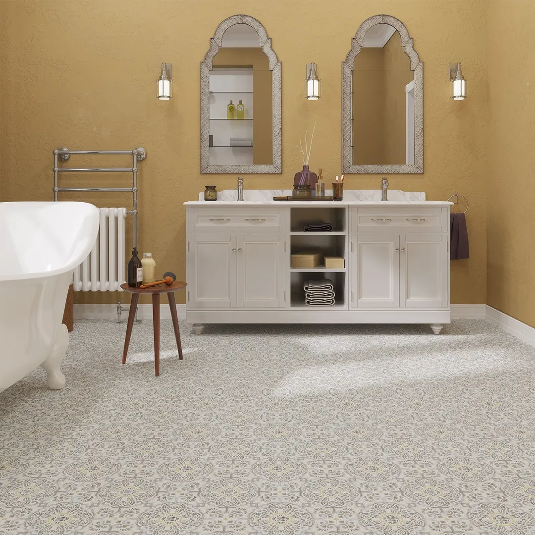 Lucida USA BaseCore Sicilian Grey 12-in x 12-in Waterproof Peel-and-Stick Luxury Vinyl Tile Flooring, 36-sq ft Carton, photo 5 of 5