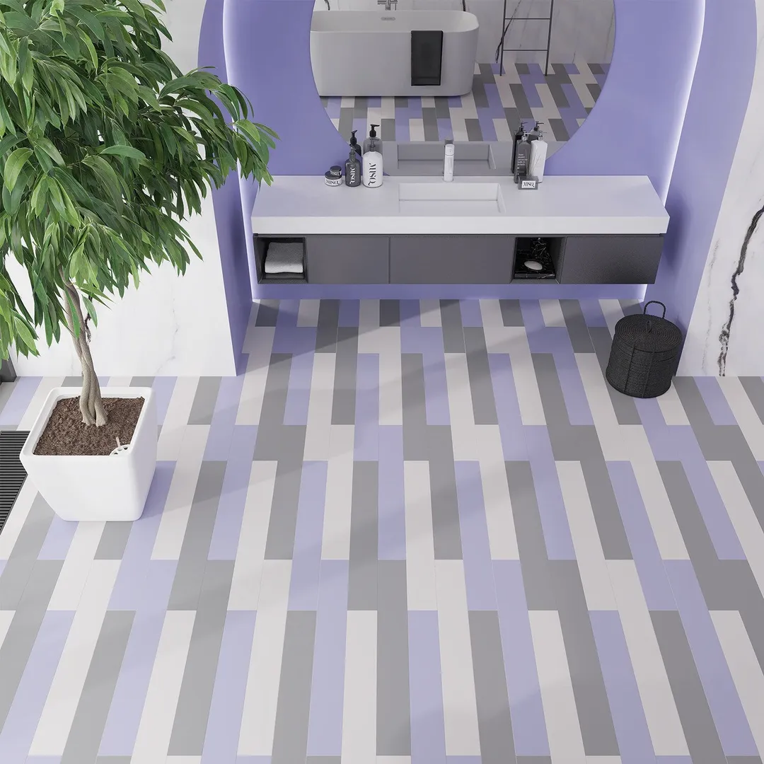 Lucida USA MonoCore Macaron Purple 22-mil x 5-4/5-in W x 36-in L Waterproof Interlocking Luxury Vinyl Plank Flooring (13-sq ft/ Carton), photo 16 of 19