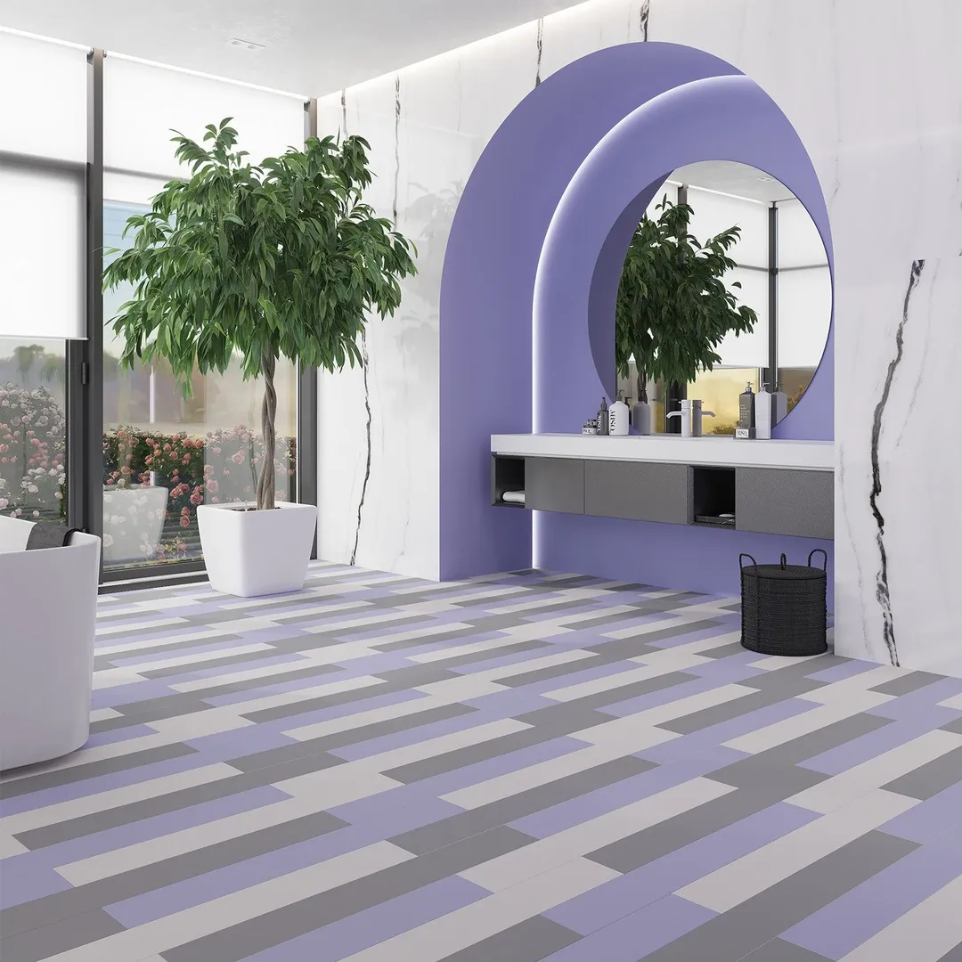 Lucida USA MonoCore Macaron Purple 22-mil x 5-4/5-in W x 36-in L Waterproof Interlocking Luxury Vinyl Plank Flooring (13-sq ft/ Carton), photo 11 of 19