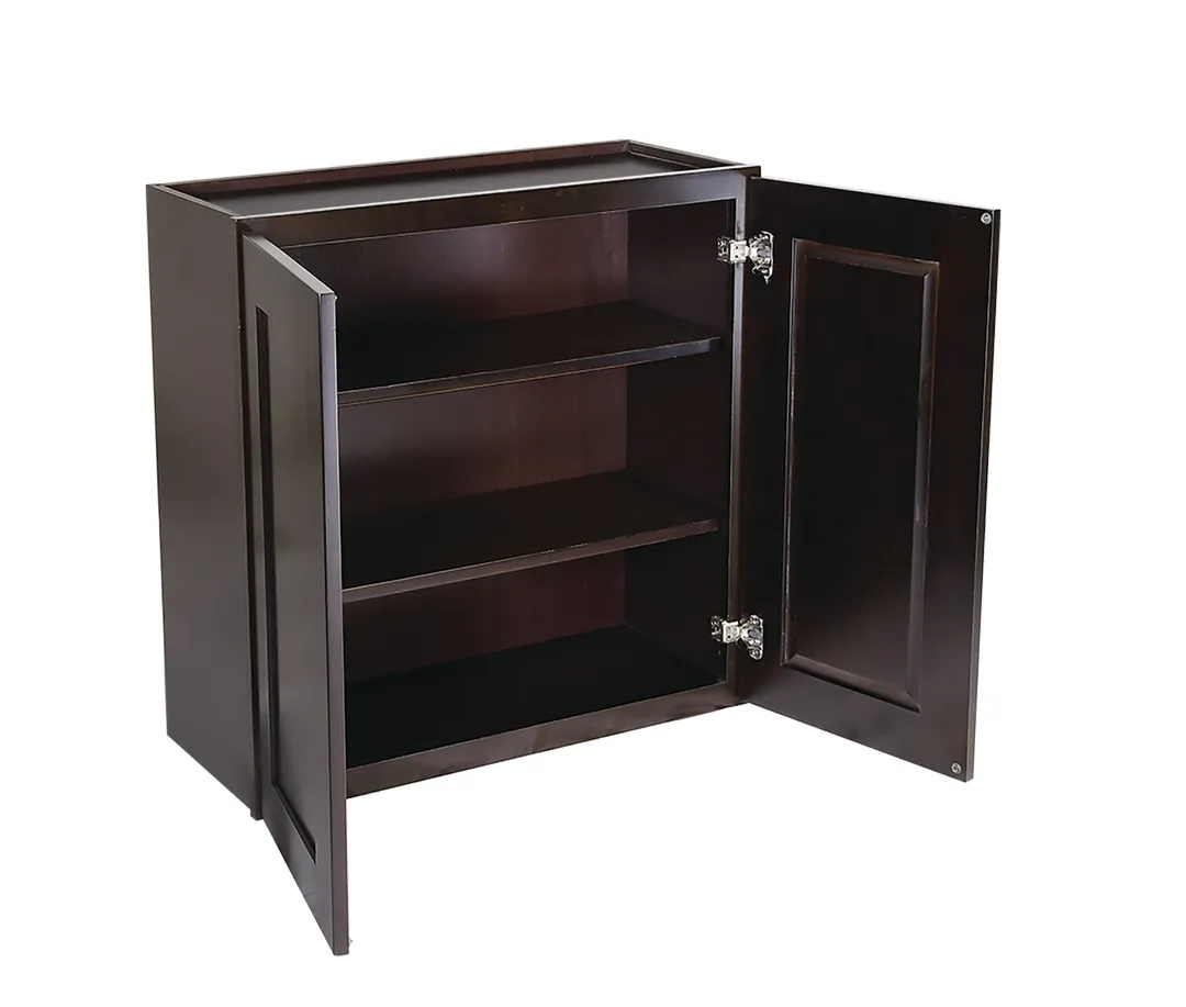 Design House Brookings 24-in W x 36-in H x 12-in D Espresso Maple Wall Ready To Assemble Plywood Cabinet (Recessed Panel Shaker Door Style), photo 20 of 20