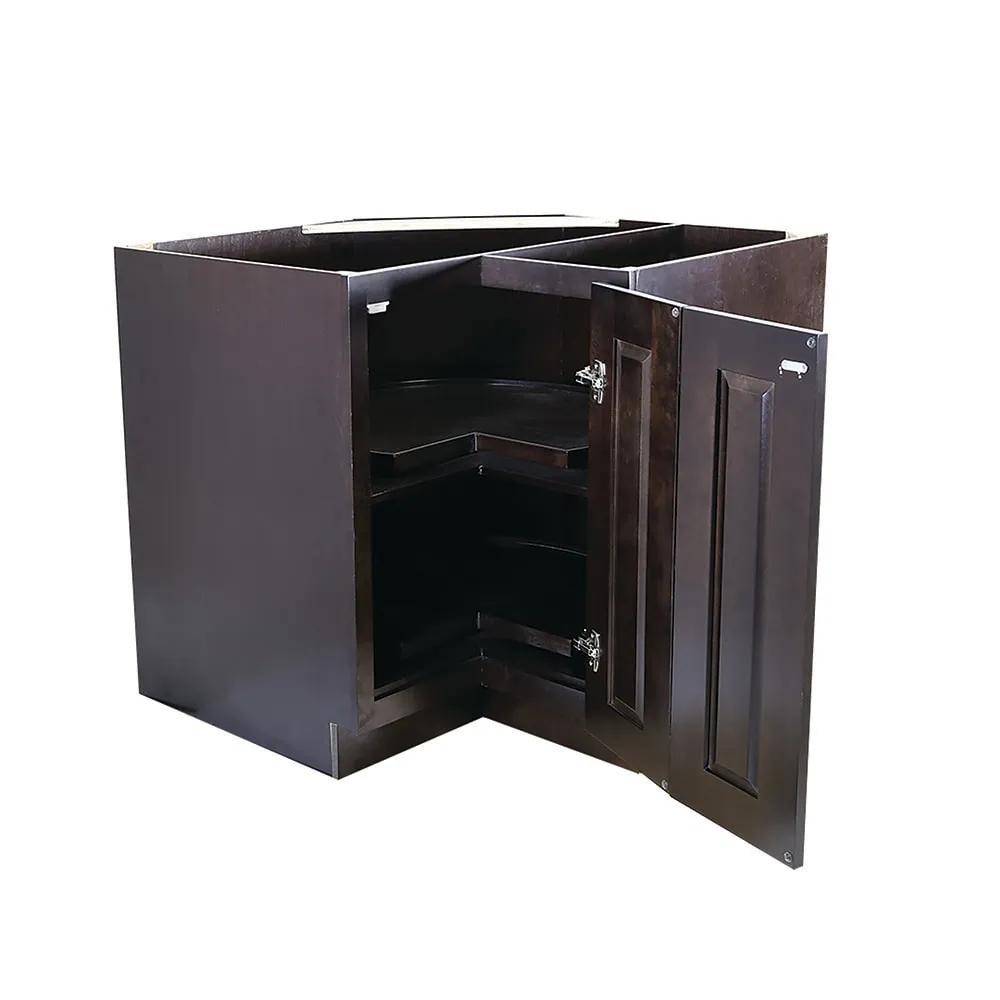 Design House Brookings 36-in W x 34.5-in H x 24-in D Espresso Maple Lazy Susan Corner Base Ready To Assemble Plywood Cabinet (Recessed Panel Shaker Style), photo 20 of 20