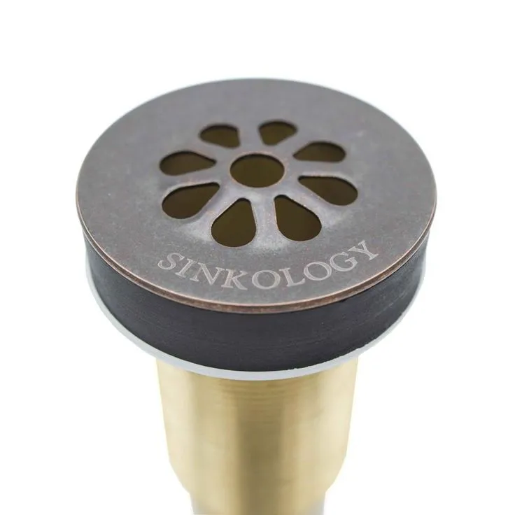 SINKOLOGY Eddington All-In-One 16 in. Copper Vessel Bathroom Sink with Pfister Ashfield Bronze Faucet and Drain, photo 5 of 5