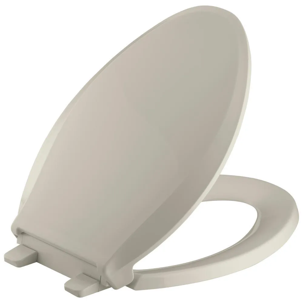 Cachet Quiet-Close Elongated Closed Front Toilet Seat with Grip-Tight Bumpers in White, photo 18 of 22