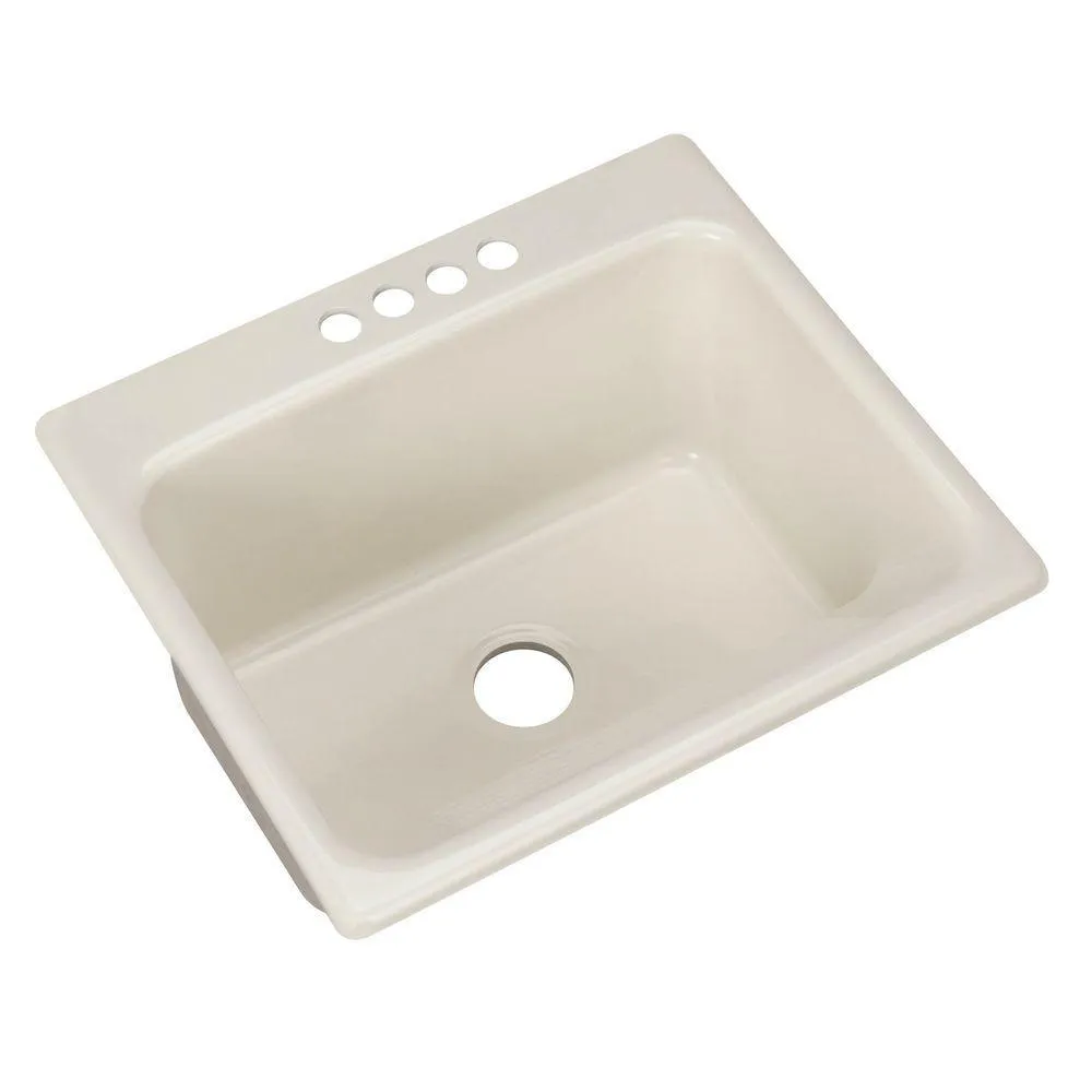 Kensington Drop-In Acrylic 25 in. 4-Hole Single Bowl Utility Sink in White, photo 15 of 17