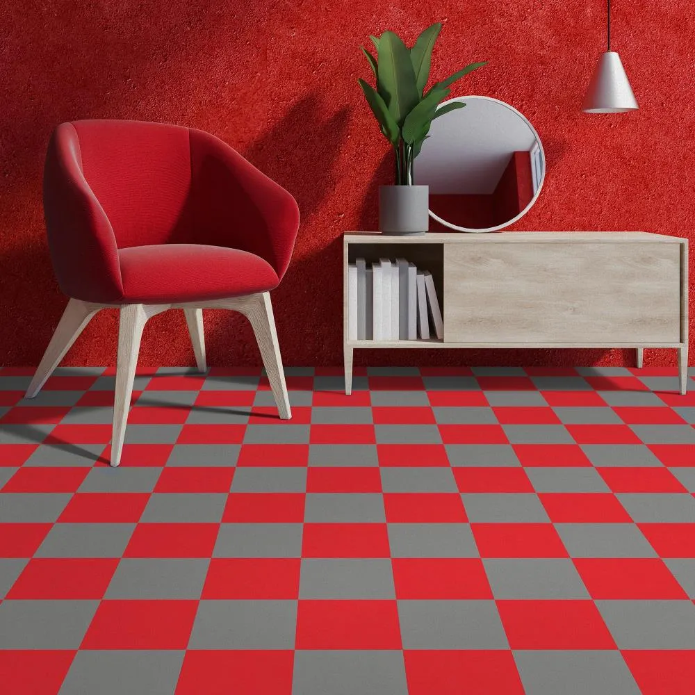 Perfection Floor Tile SodaPop Shoppe Silver and Red 20-in x 20-in Water Resistant Interlocking Luxury Flooring (16.7-sq ft), photo 2 of 3