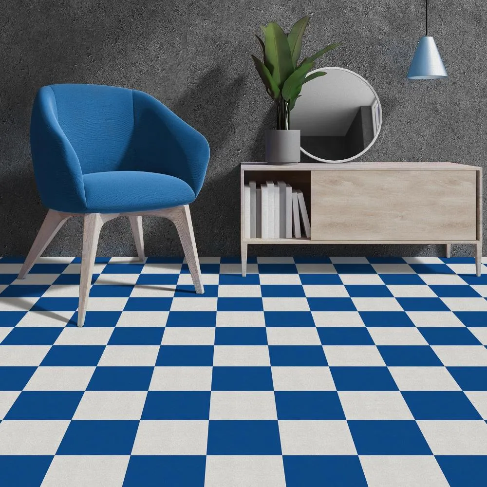 Perfection Floor Tile SodaPop Shoppe White and Blue 20-in x 20-in Water-Resistant Interlocking Luxury Flooring (16.7-sq ft), photo 2 of 3