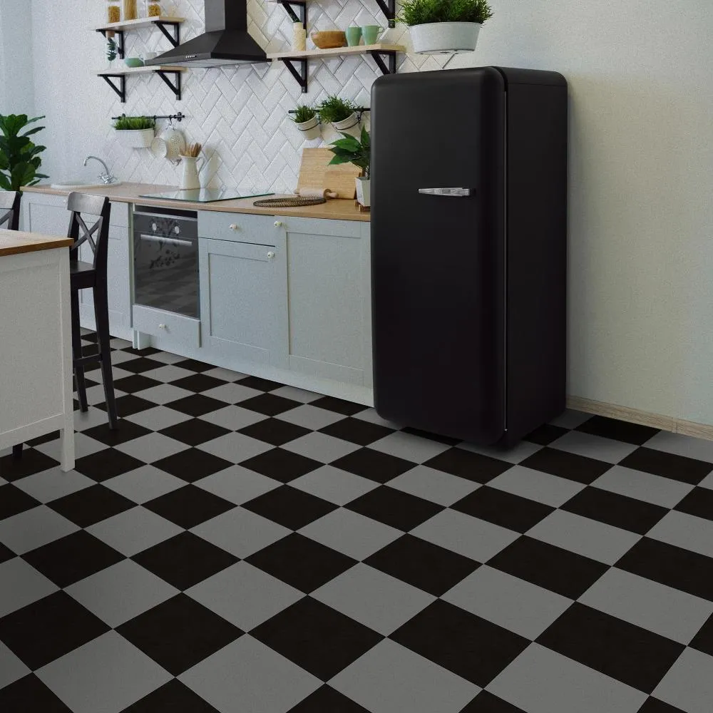 Perfection Floor Tile SodaPop Shoppe Black and Dark Gray 20-in x 20-in Water Resistant Interlocking Luxury Flooring (16.7-sq ft), photo 2 of 3