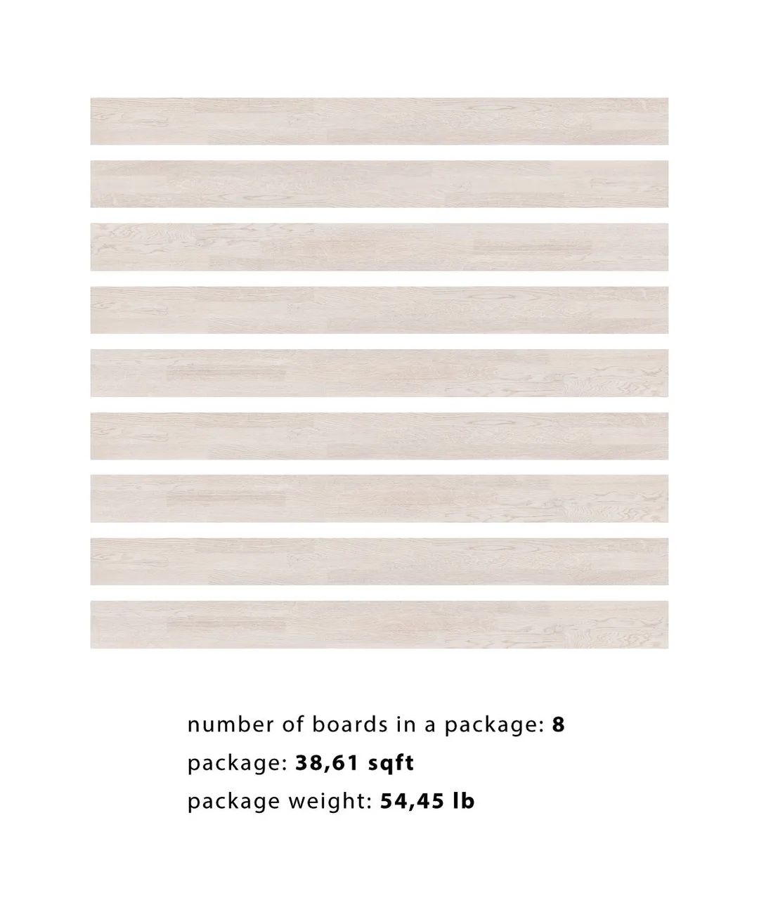 allen + roth allen+roth Frosty is an Oak wood floor with brown, a wire brushed texture, and a low-gloss finish that highlights the wood's natural variation European white oak 1/2-in T x 7-31/64-in W Water Resistant Wirebrushed Engineered Hardwood Flo, photo 6 of 11