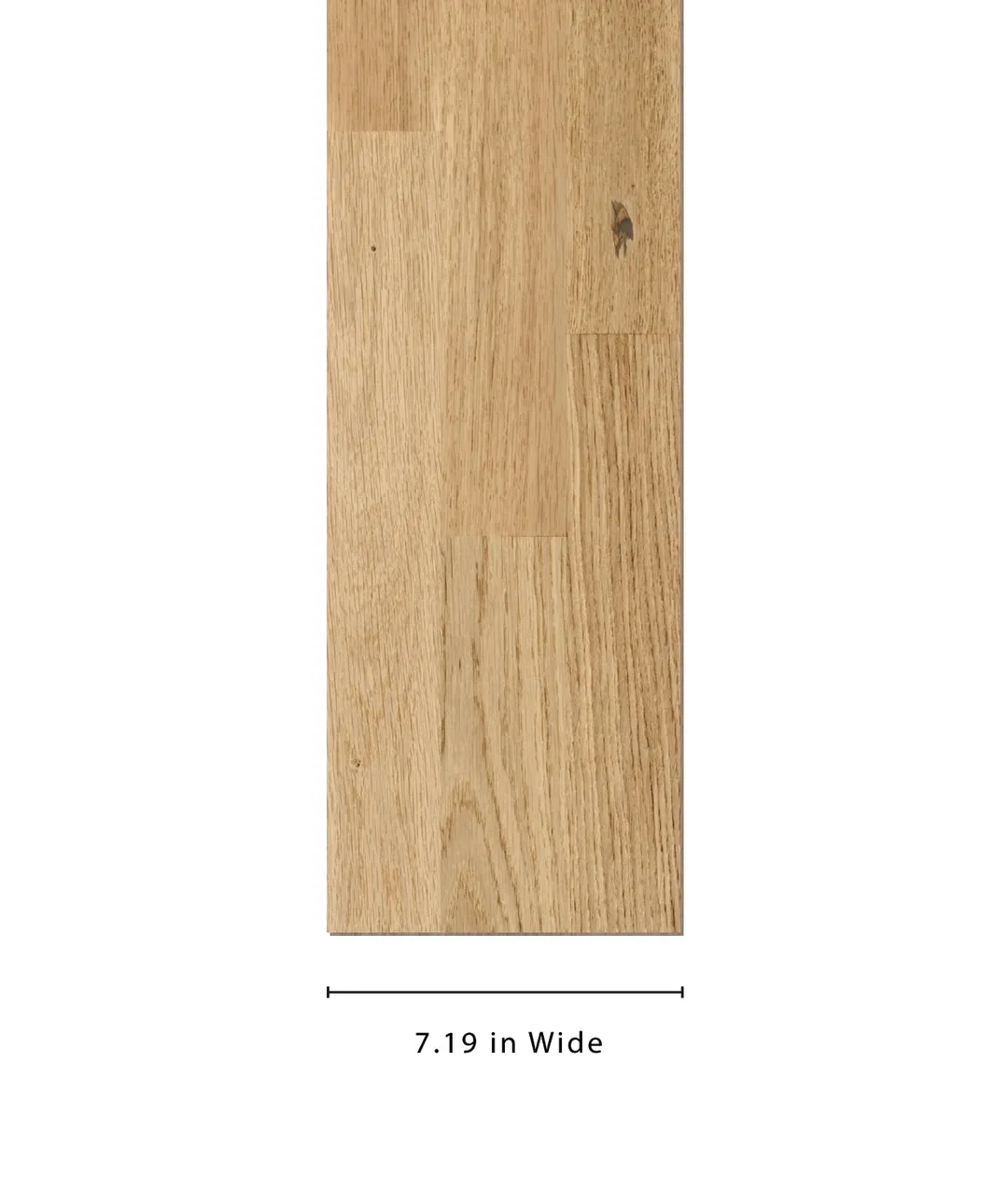 allen + roth allen+roth Brushed is an Oak wood floor with brown, a wire brushed texture, and a low-gloss finish that highlights the wood's natural variation European white oak 1/2-in T x 7-31/64-in W Water Resistant Wirebrushed Engineered Hardwood Fl, photo 9 of 11