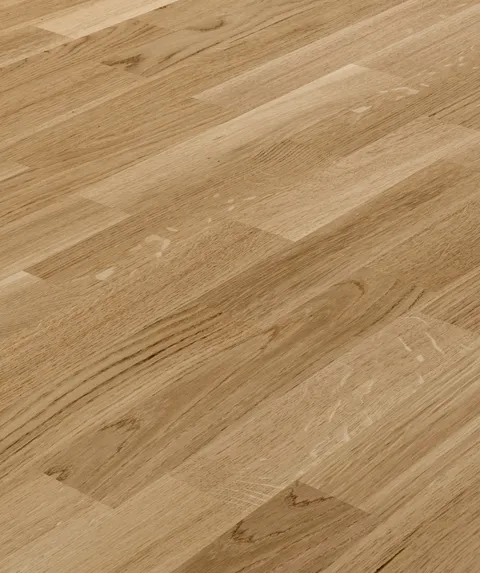 allen+roth Brushed is an Oak wood floor with brown