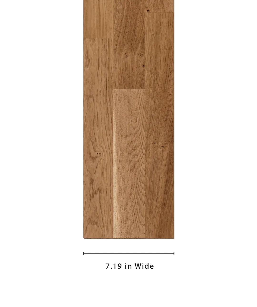 allen + roth allen+roth Amber is an Oak wood floor with brown, a wire brushed texture, and a low-gloss finish that highlights the wood's natural variation European white oak 1/2-in T x 7-31/64-in W Water Resistant Wirebrushed Engineered Hardwood Floo, photo 8 of 10