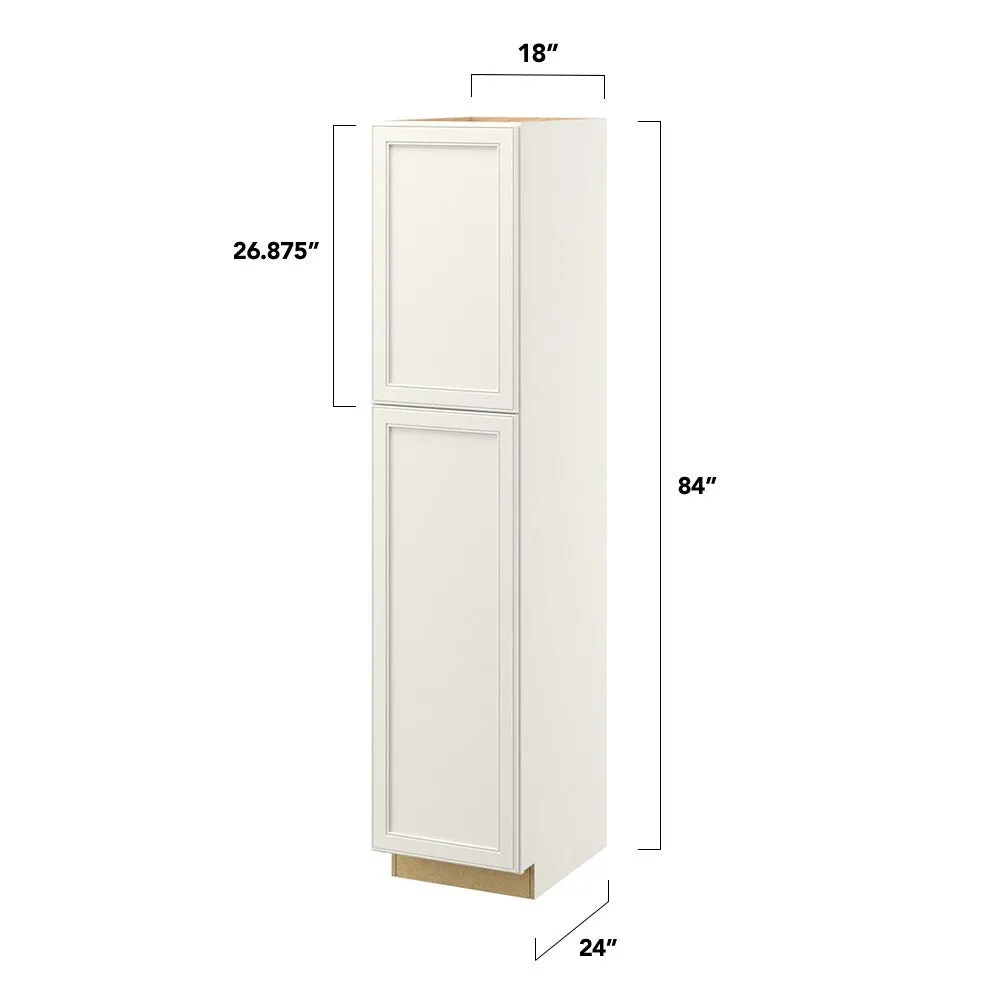 allen + roth McKeller 18-in W x 84-in H x 24-in D Linen Pantry Fully Assembled Cabinet (Flat Panel Mitered Door Style), photo 5 of 16