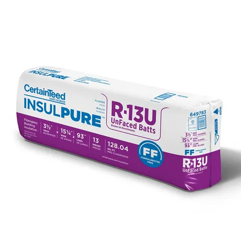 InsulPure R-13 Unfaced Fiberglass Batt Insulation