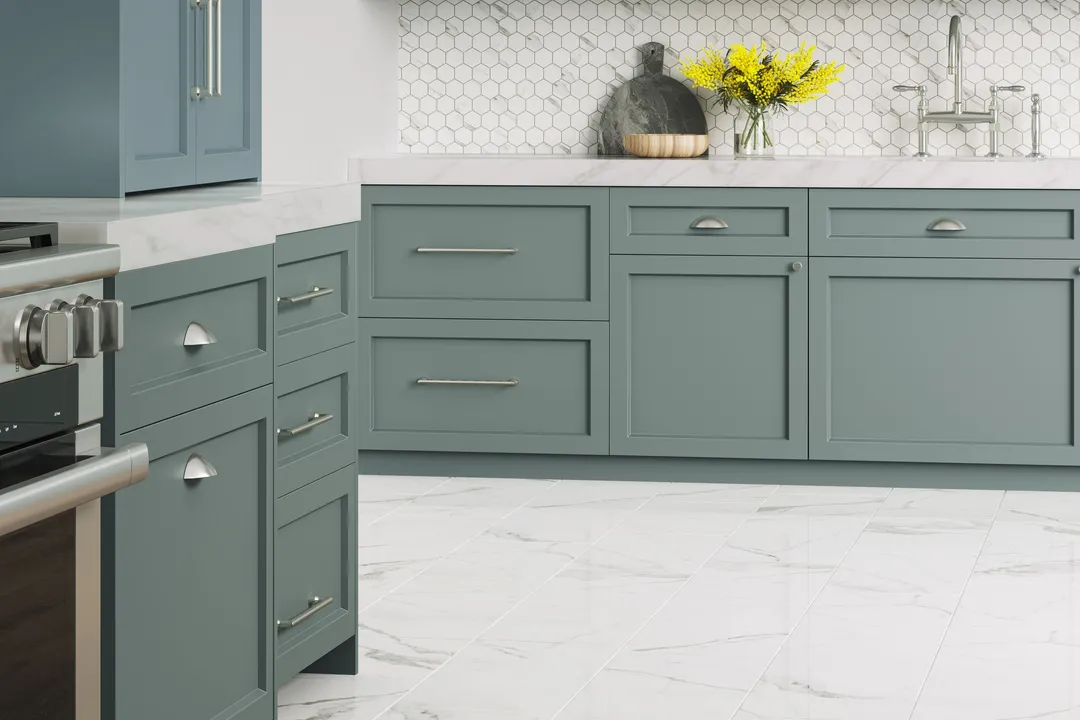Satori Statuario 12-in x 24-in Polished Porcelain Marble-Look Floor and Wall Tile (1.93-sq ft per Piece), photo 11 of 12