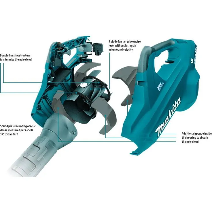 Makita 120 MPH 473 CFM 18-Volt X2 (36-Volt) LXT Lithium-Ion Brushless Cordless Blower Kit with 2 Batteries 5.0Ah and Charger, photo 10 of 10