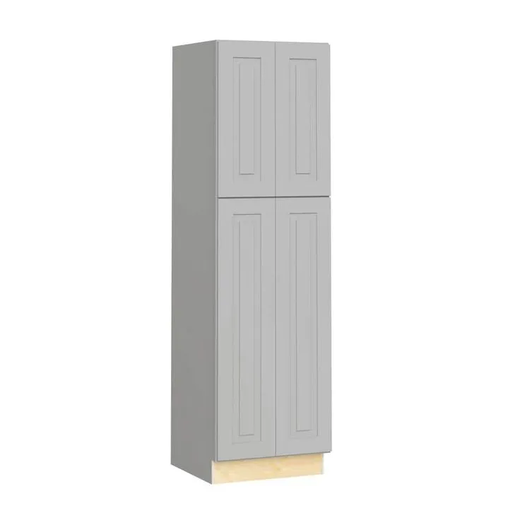 Home Decorators Collection Grayson 24 in. W x 24 in. D x 84 in. H Assembled Plywood Pantry Kitchen Cabinet in Pearl Gray with 4ROT Soft Close, photo 2 of 6