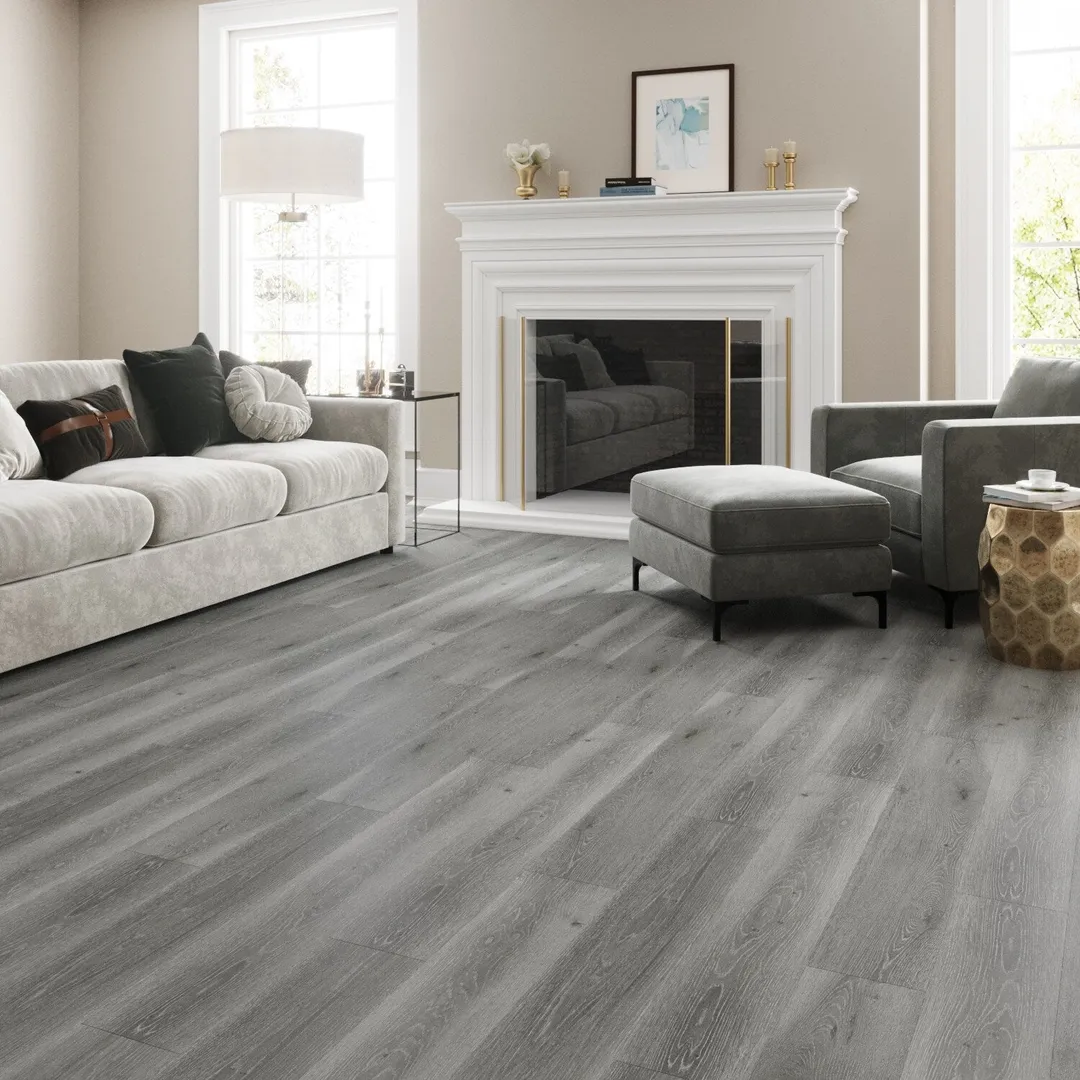 Lucida USA Maxcore Dolomite Gray 28-mil x 7-3/32-in W x 48-in L Waterproof Interlocking Luxury Vinyl Plank Flooring (24.5-sq ft/ Carton), photo 6 of 10
