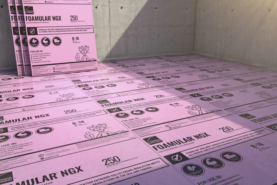 Owens Corning FOAMULAR 250 R-10 XPS Foam Board Insulation, 2 in. x 4 ft. x 8 ft, Tongue & Groove Edge, 25 PSI, photo 8 of 8