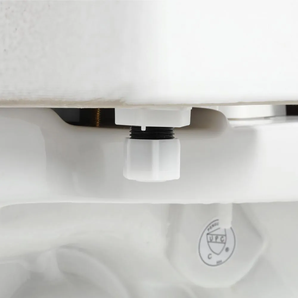 2-pc. 1.28 GPF Single Flush Elongated Toilet with Patented Overflow Protection Technology in White with Seat, photo 5 of 12