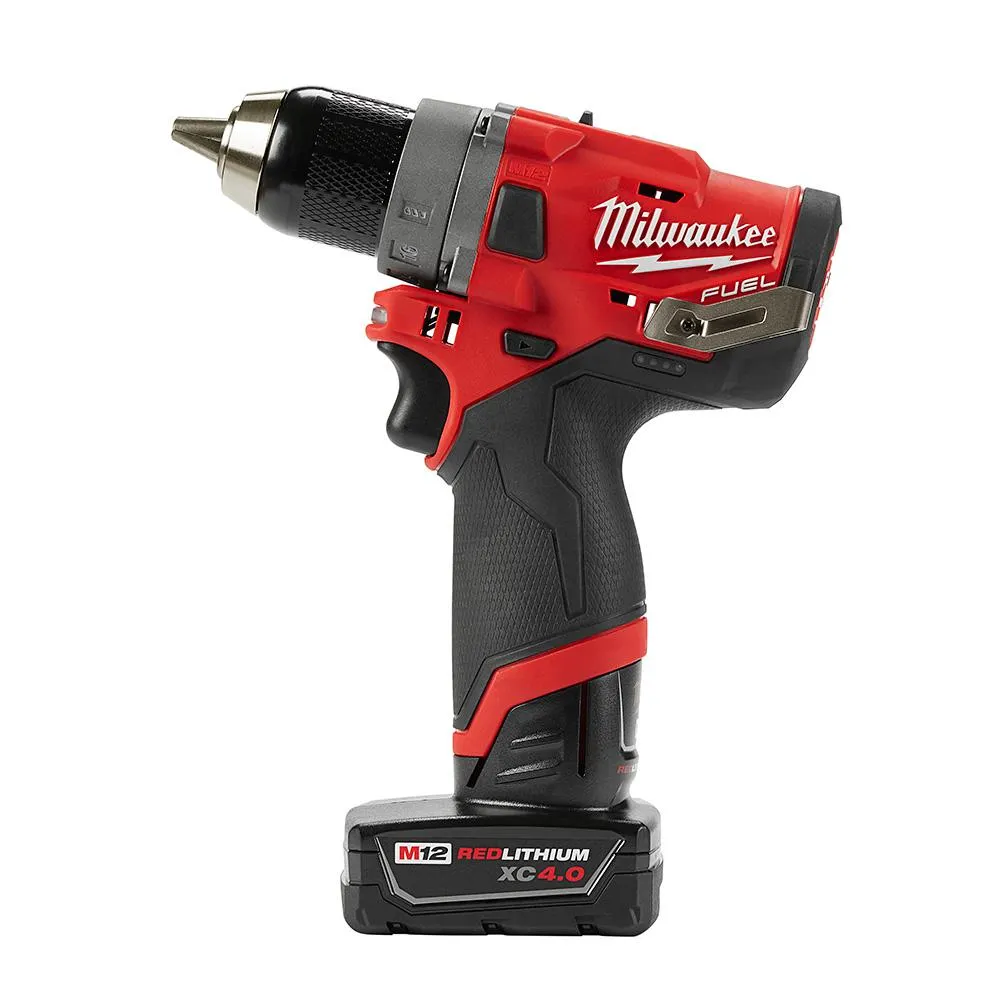M12 FUEL 12-Volt Lithium-Ion Brushless Cordless 1/2 in. Drill Driver Kit W/ 4.0Ah & 2.0Ah Battery & Hard Case, photo 10 of 11