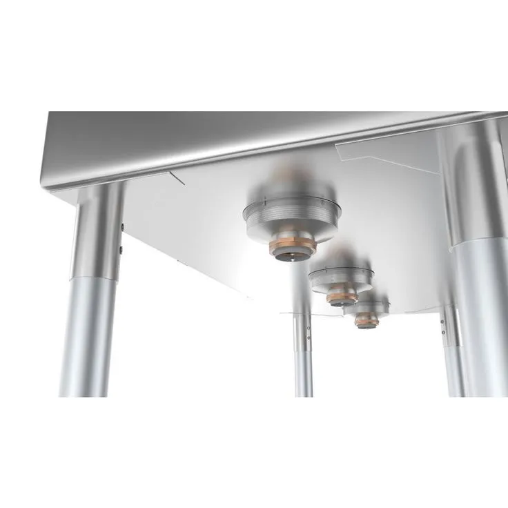 45 in. Freestanding Stainless Steel 2-Hole Triple Bowl Commercial Kitchen Sink, photo 5 of 13