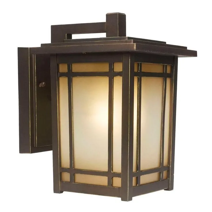 Port Oxford 1-Light Oil-Rubbed Chestnut Outdoor Wall Lantern Sconce, photo 2 of 5