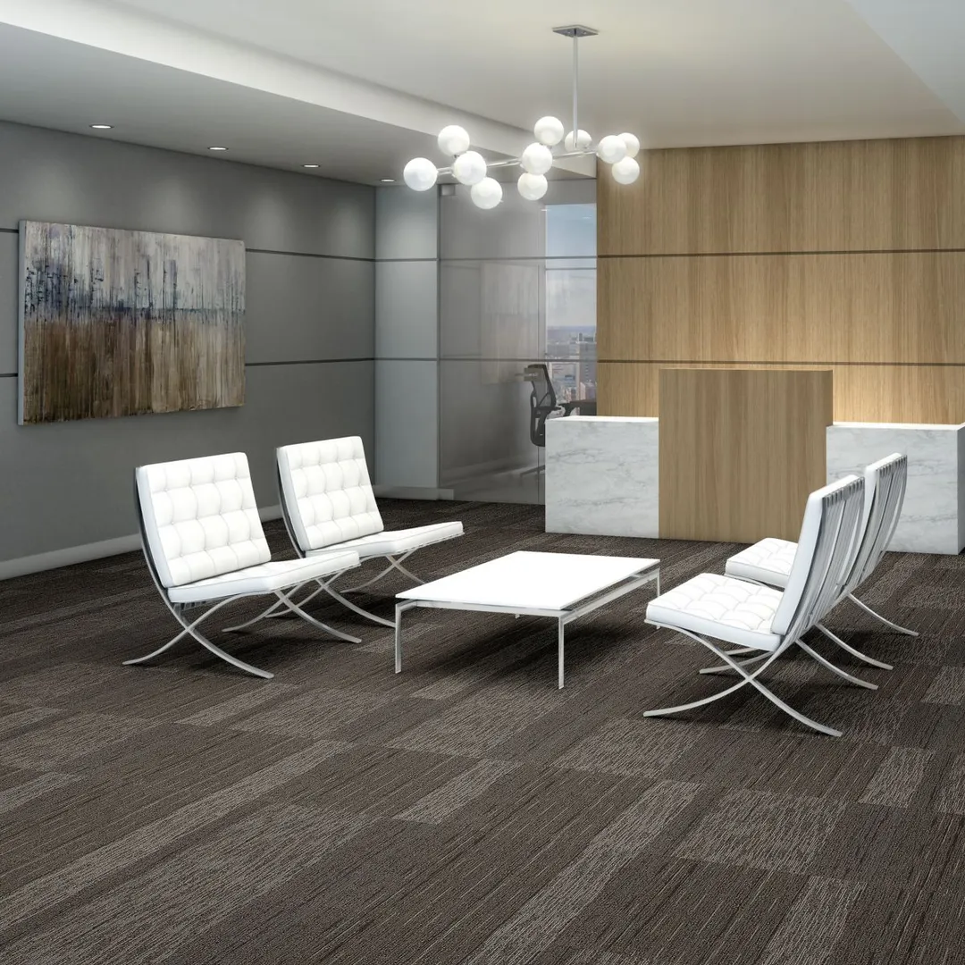 Shaw Off The Cuff 24-in x 24-in Stand Up Comedy Gray Commercial Adhesive Indoor Carpet Tile ( 48-sq ft ), photo 3 of 10