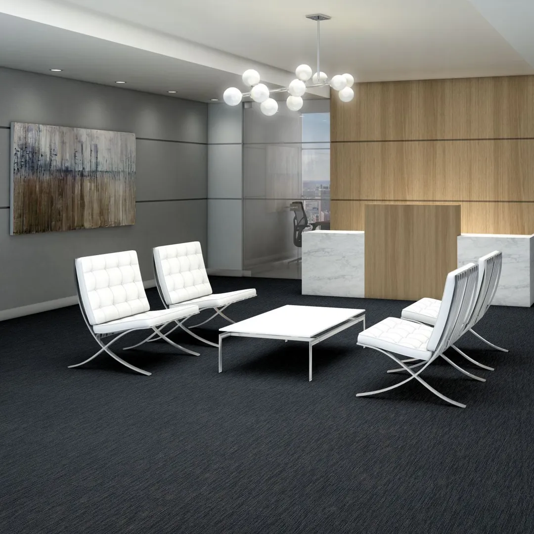 Shaw Go Getter 24-in x 24-in Cleverish Blue Commercial Adhesive Indoor Carpet Tile ( 79.99-sq ft ), photo 3 of 12