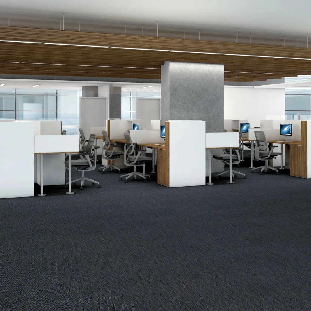 Shaw Go Getter 24-in x 24-in Cleverish Blue Commercial Adhesive Indoor Carpet Tile ( 79.99-sq ft ), photo 4 of 12