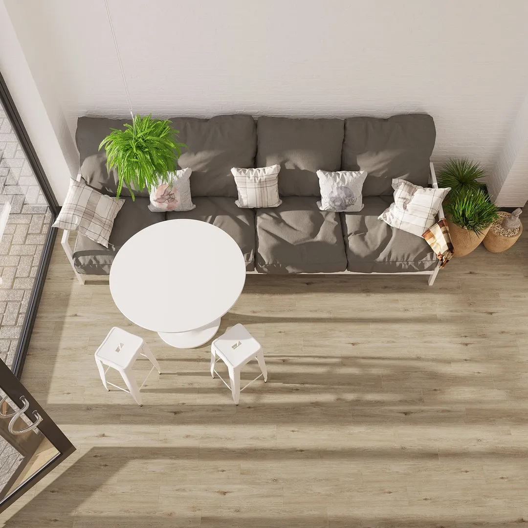 Lucida USA PresCore Cliffside Gray 12-mil x 6-in W x 36-in L Waterproof Glue Down Luxury Vinyl Plank Flooring (54-sq ft/ Carton), photo 13 of 19