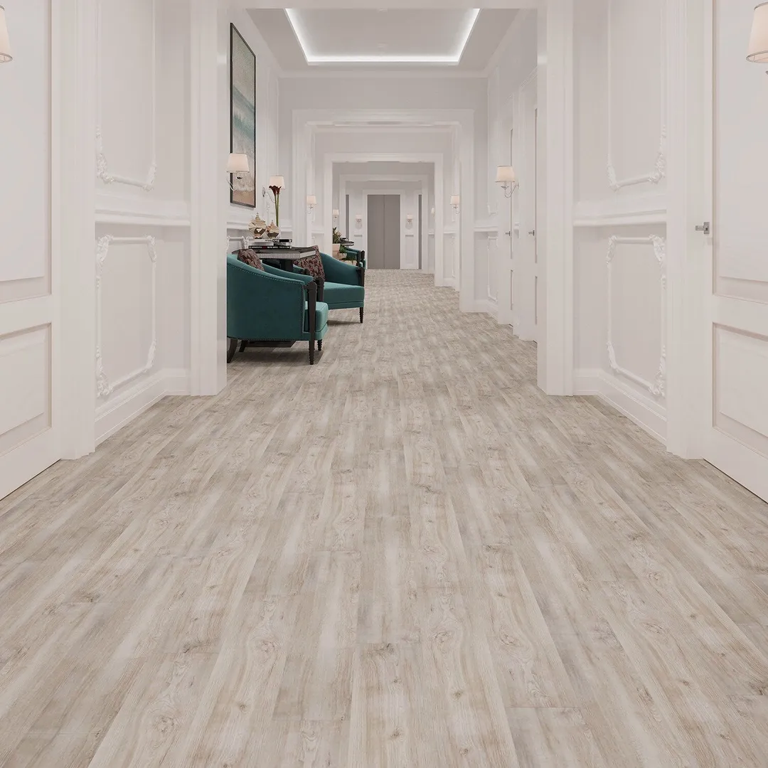 Lucida USA PresCore Weathered Gray 12-mil x 6-in W x 36-in L Waterproof Glue Down Luxury Vinyl Plank Flooring (54-sq ft/ Carton), photo 3 of 11