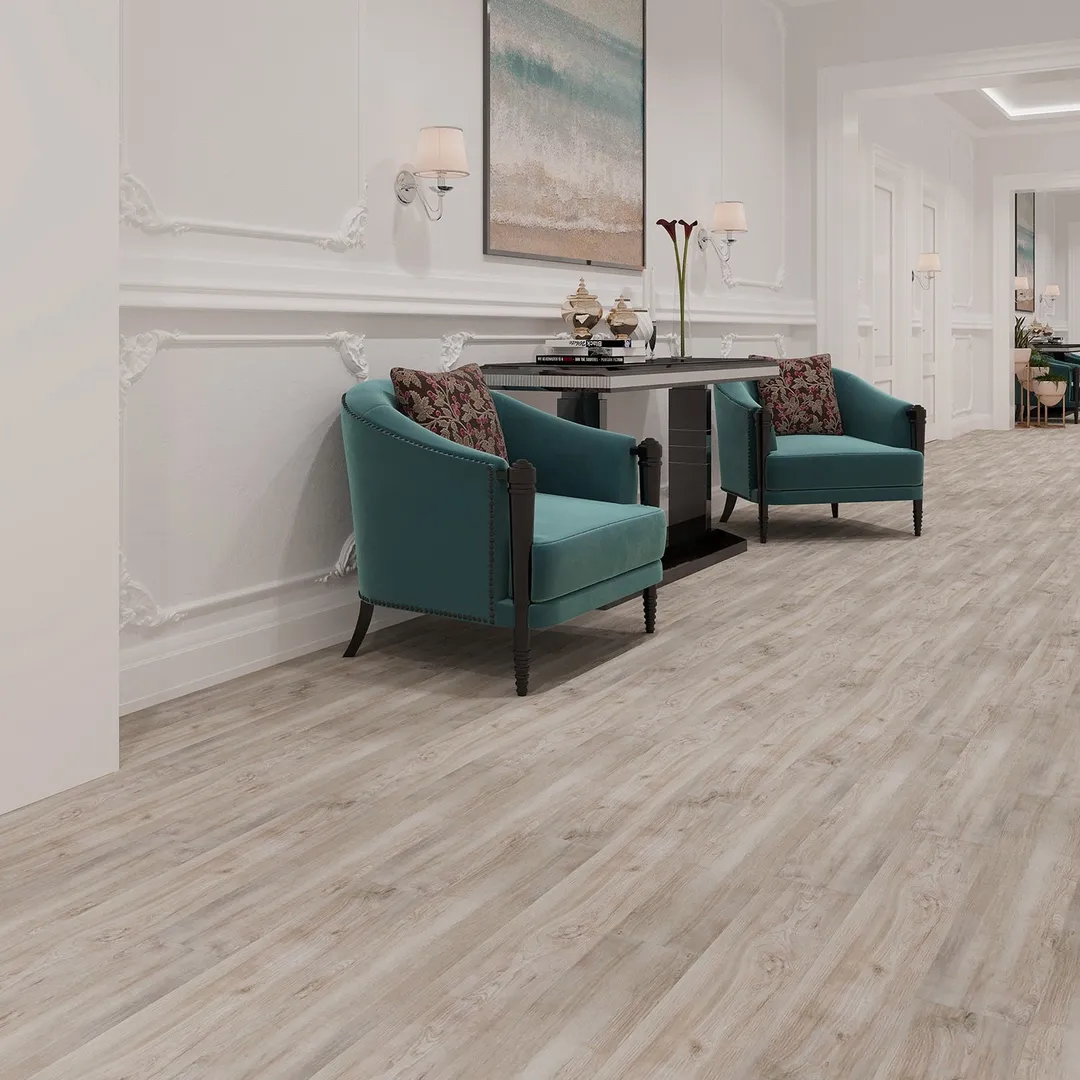 Lucida USA PresCore Weathered Gray 12-mil x 6-in W x 36-in L Waterproof Glue Down Luxury Vinyl Plank Flooring (54-sq ft/ Carton), photo 4 of 11
