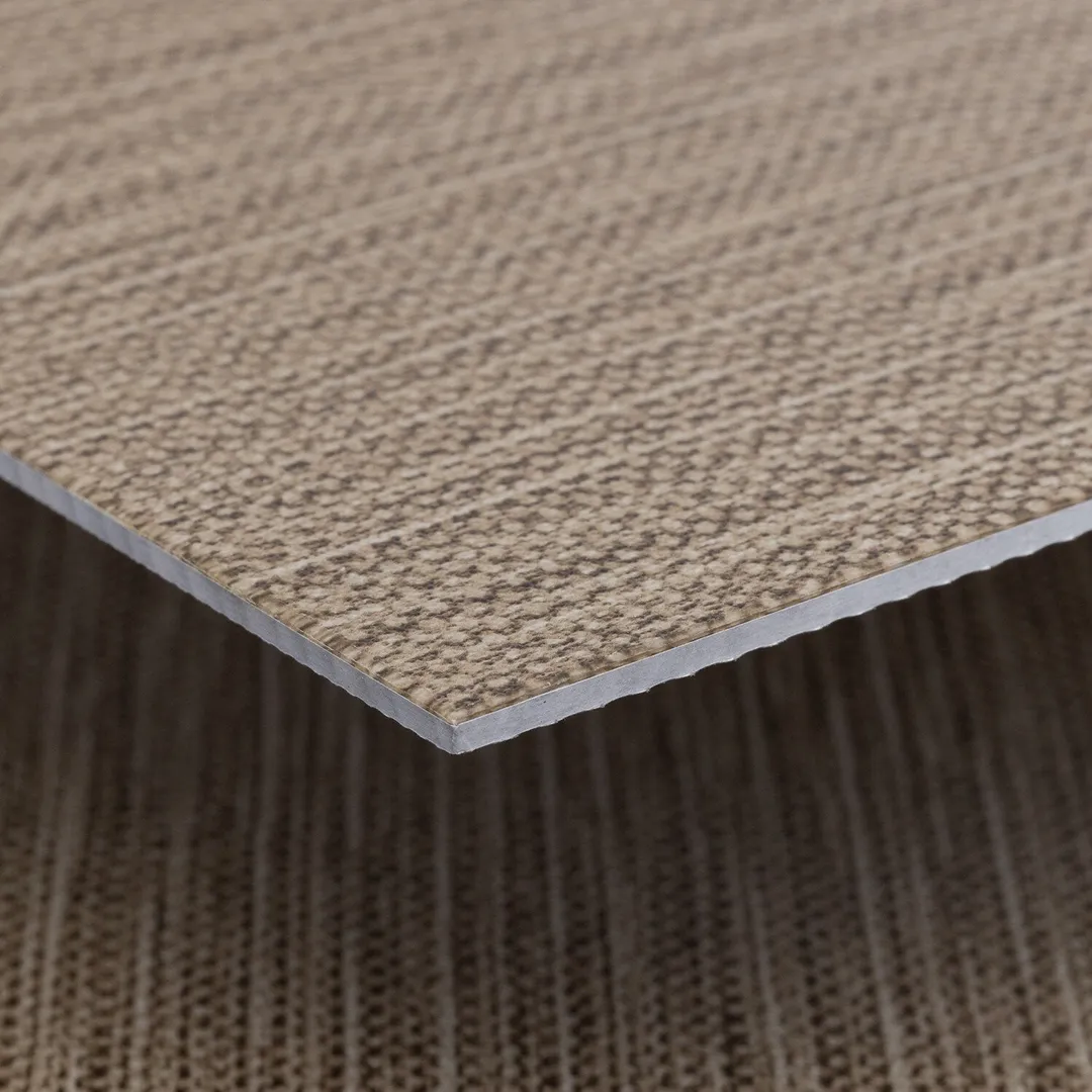 Lucida USA Gold Knit Brown Patterned Look 28-mil x 12-in W x 24-in L Waterproof Glue Down Luxury Vinyl Tile Flooring (36-sq ft/ Carton), photo 3 of 8
